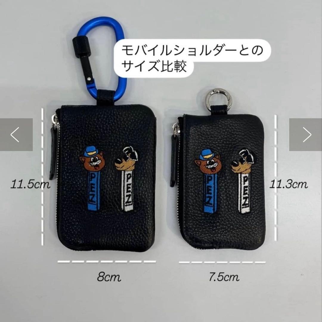 PEZキャラクター刺繍ケース グレー★PEZ×earコラボ★パスケース