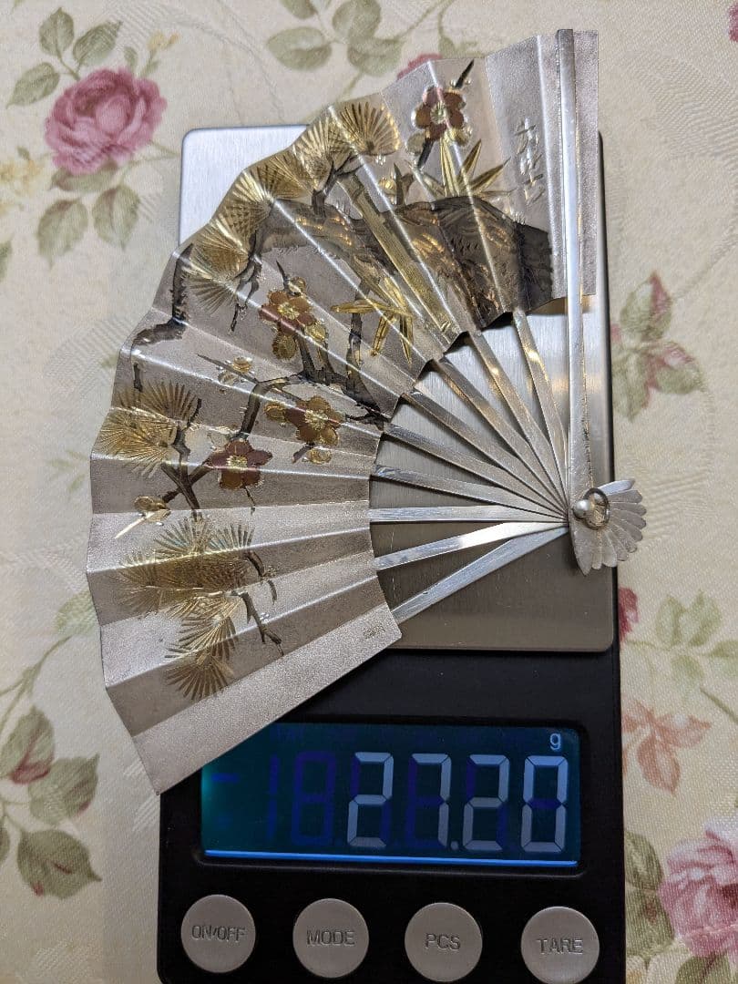 武比古　純銀製　扇　保管品