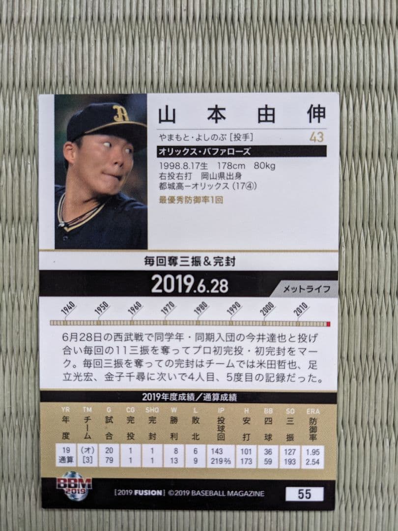 山本由伸ルーキーカード　ダルビッシュ有、初登板・初先発・初勝利カード、松井裕樹