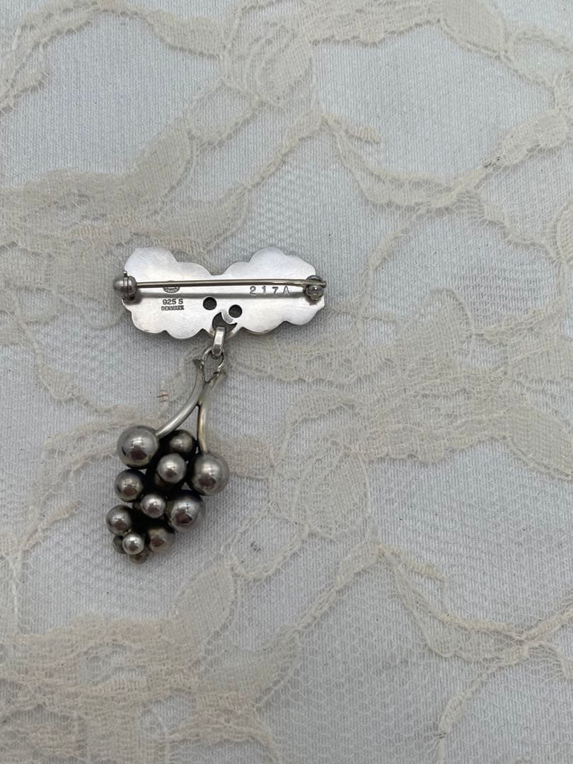 ジョージジェンセン 217A ブローチ ムーンライト シルバ