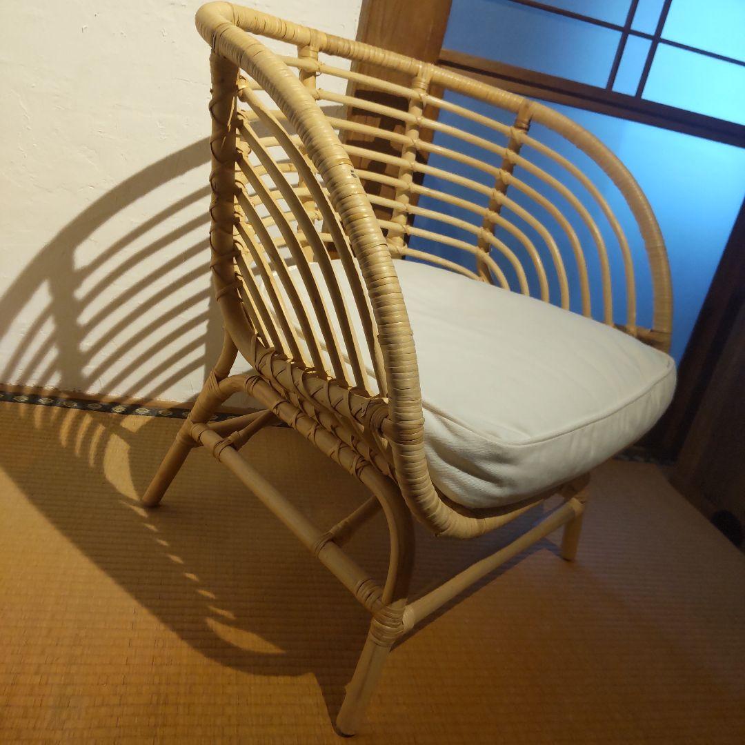 ★momoko★イケア　ラタン　チェア　ブスクボー