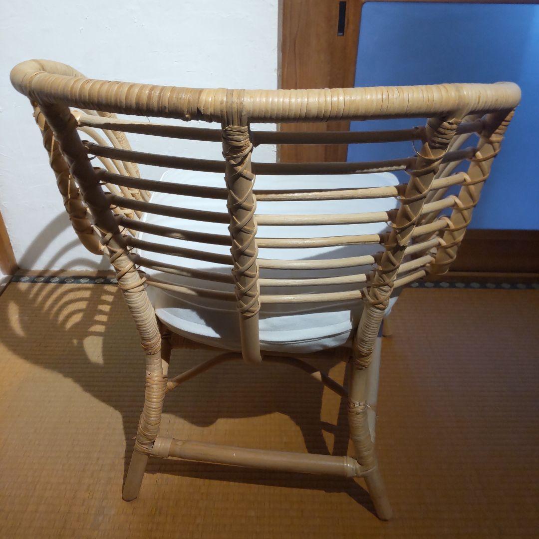 ★momoko★イケア　ラタン　チェア　ブスクボー