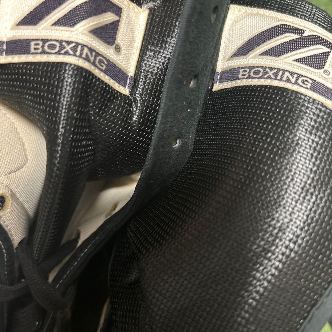 Mizunoボクシングシューズ 黒/銀　25 ミズノ