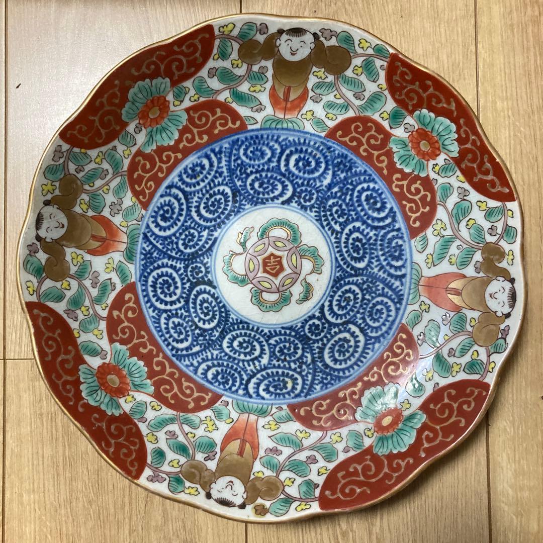 南京　錦平三重　大皿　2枚セット