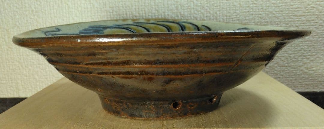 人間国宝 金城次郎 海老皿 栞 共箱 美品 壺屋焼 やちむん 壷屋焼