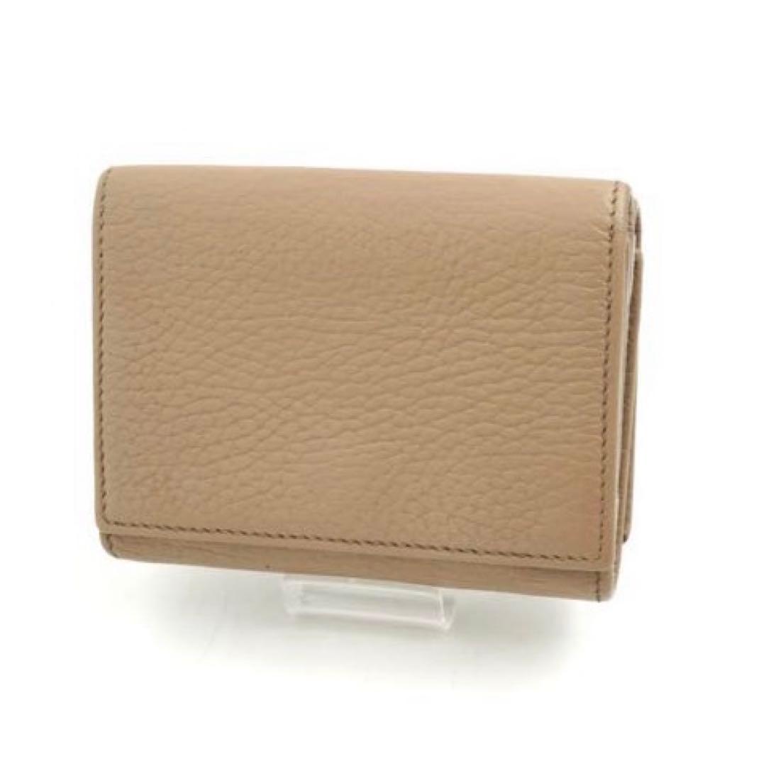 【ほぼ未使用】GUCCI ミニ財布　マーモント　三つ折り　GGロゴ 刻印