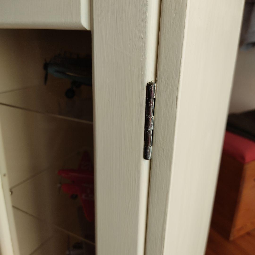 ホワイト 木製ディスプレイ キャビネット　ハンドメイド