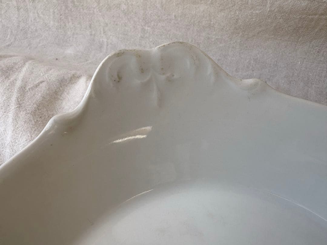 フランスアンティーク　リモージュ窯　ALUMINITE FRUGIER 深皿