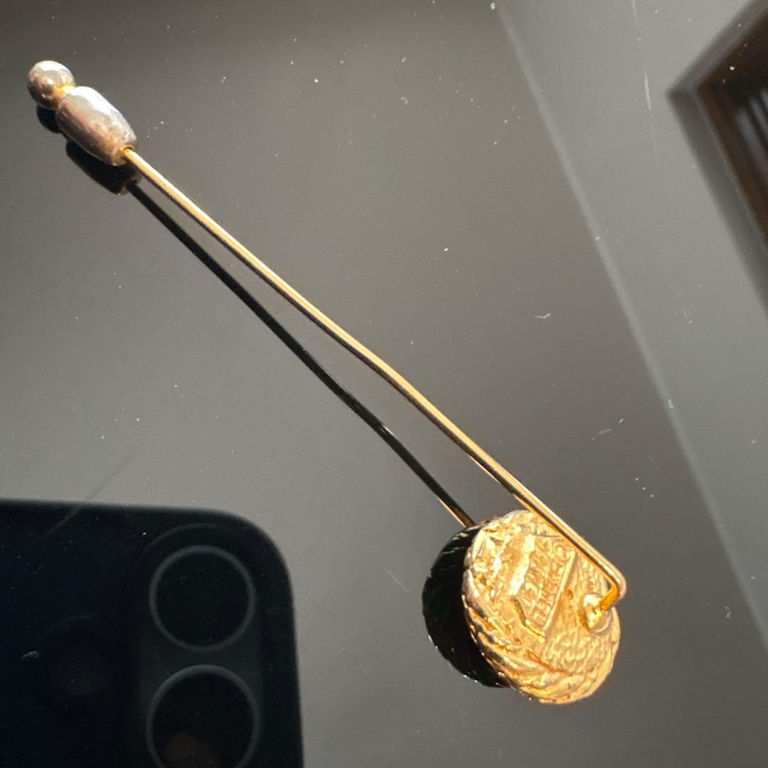 ✨CHANEL brooch✨シャネルブローチ❤️シャネルピンブローチ　GOLD