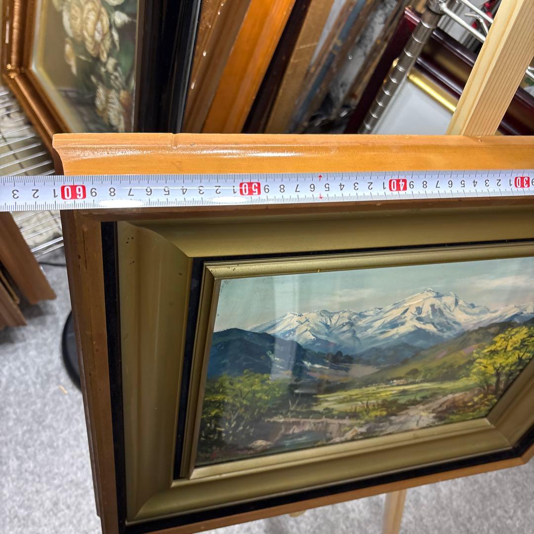 絵画　額縁　油彩画　F6 羽沢清水　アクリル板