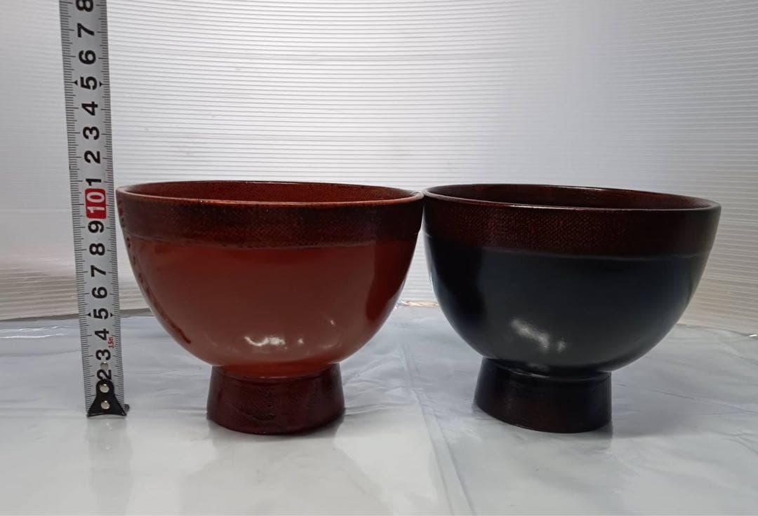 【ルイ】伝統工芸品 漆器 高台 高足 盛り 鉢 麺鉢 汁椀 お椀 丼 2客