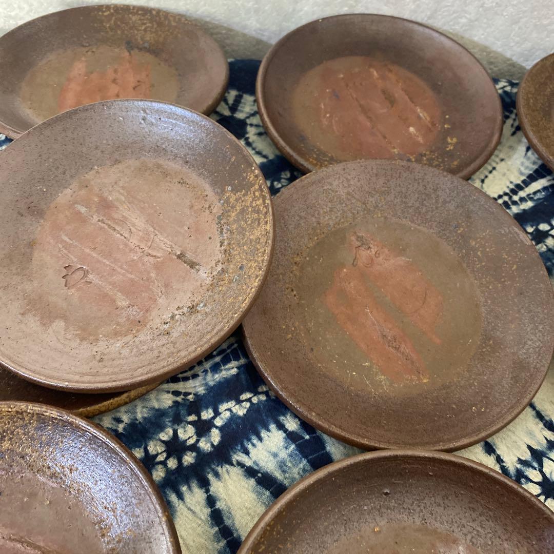 金重陶陽　備前　銘々皿　十客