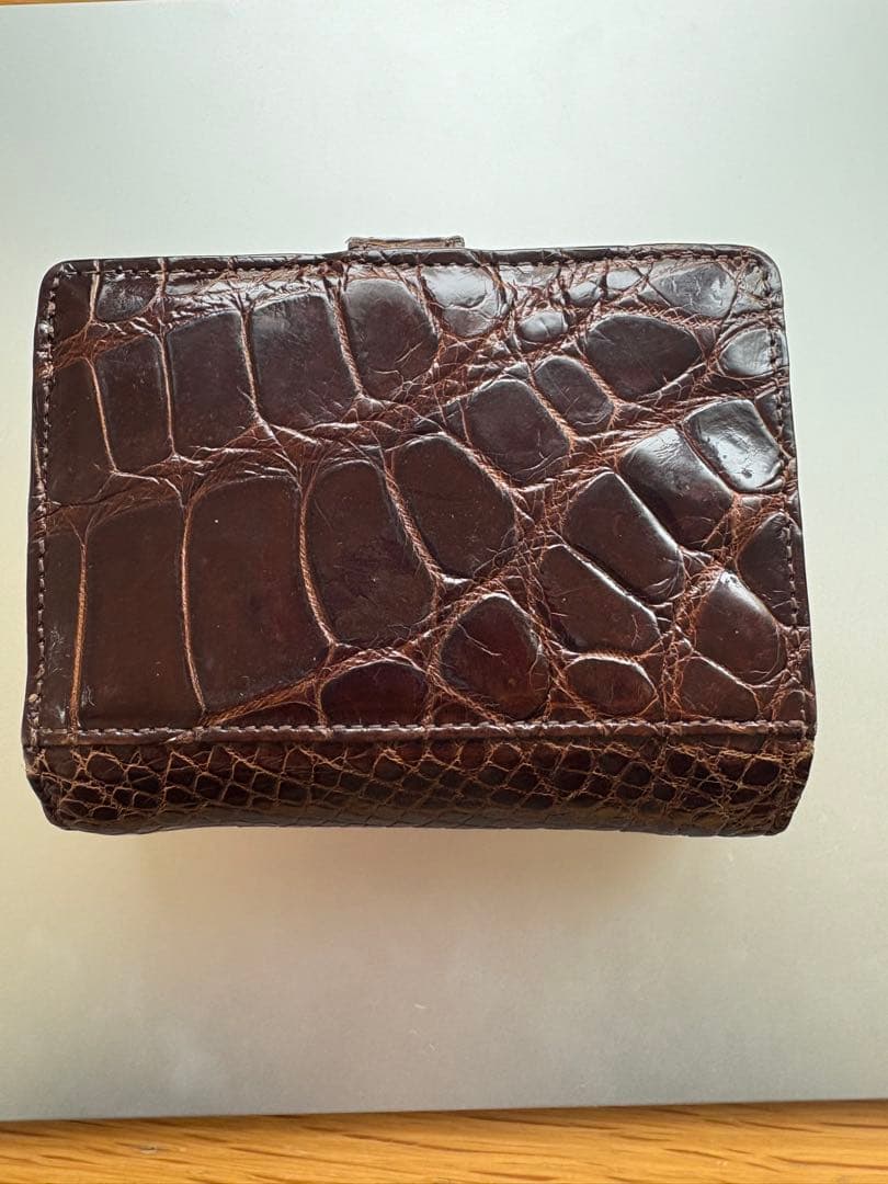 さ*ま様 HAMANO 財布 ハマノ 二つ折り財布 ブラウン クロコダイル