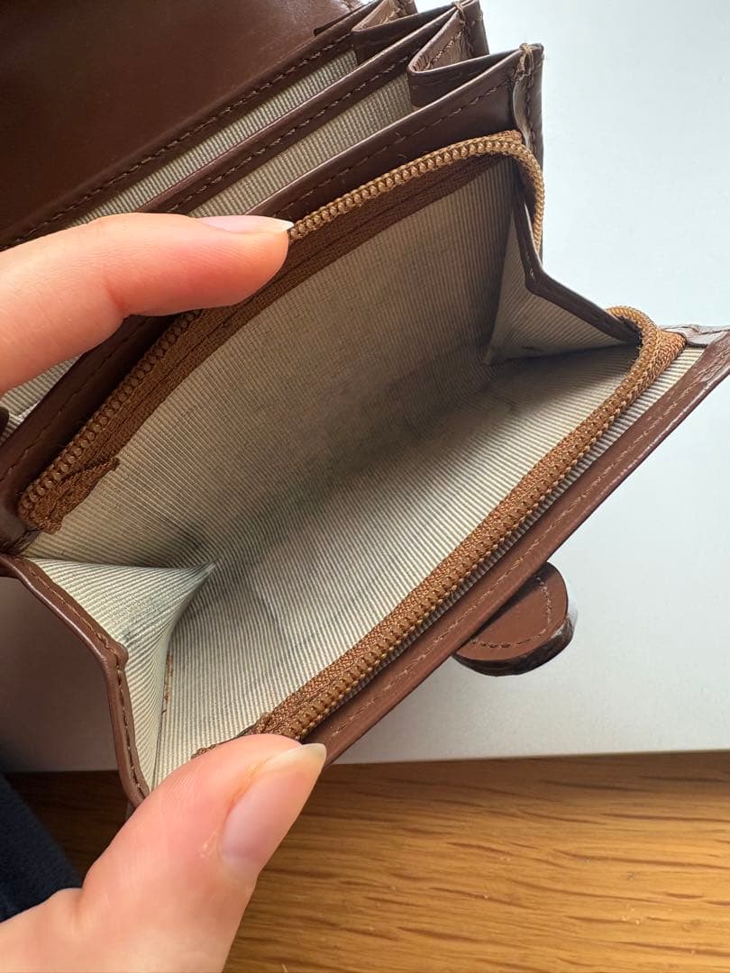 さ*ま様 HAMANO 財布 ハマノ 二つ折り財布 ブラウン クロコダイル