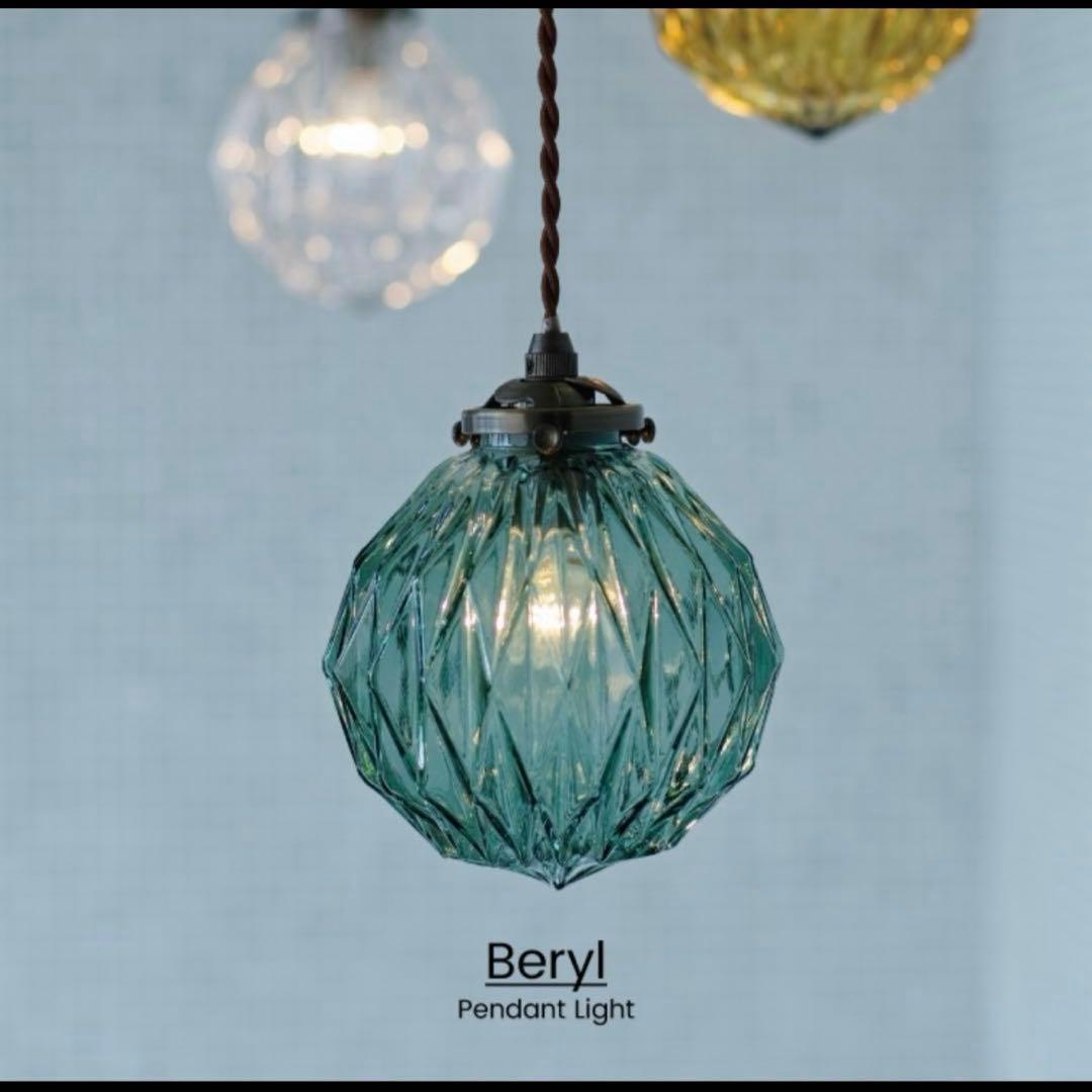 INTERFORM INC. ペンダントライト　ブルー ガラス 照明 北欧