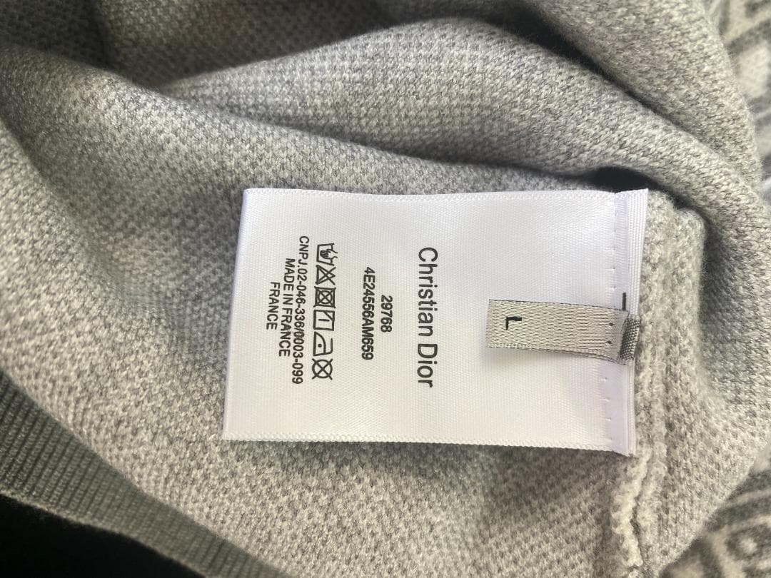 Dior グレー ニットセーター Lサイズ