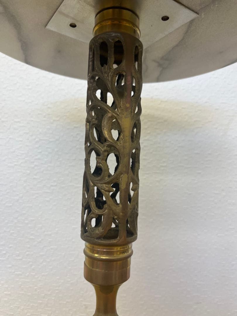 大理石 フラワースタンド 花台 サイドテーブル インテリア 装飾　円形テーブル