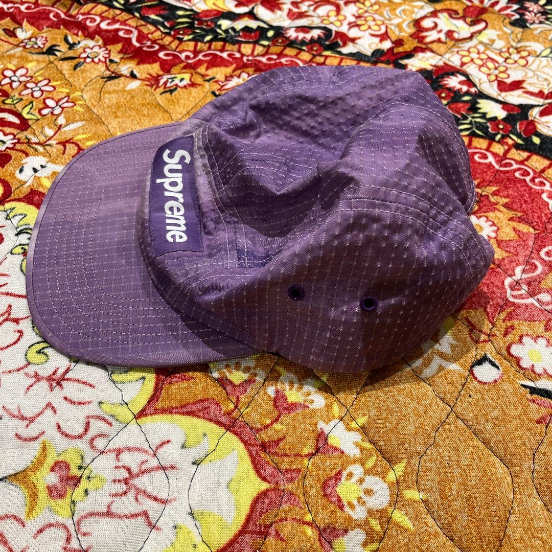Supreme 紫 ワークキャップ