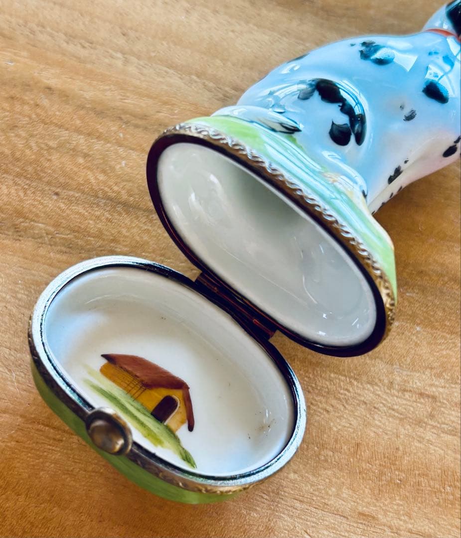 フランス リモージュ焼き ピルケース ダルメシアン