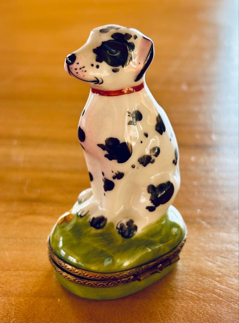 フランス リモージュ焼き ピルケース ダルメシアン