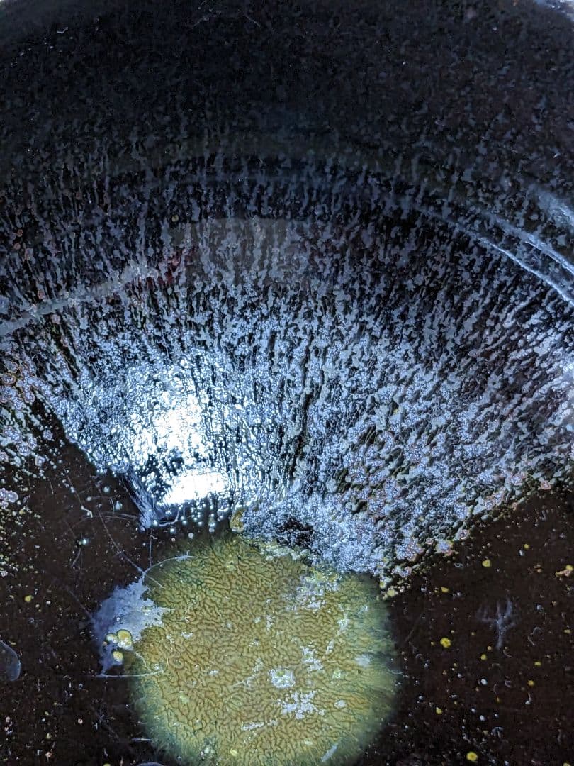 ♦茶道具 窯変天目 虹彩 抹茶碗 作家物 青山作 茶道具 コレクション 骨董品