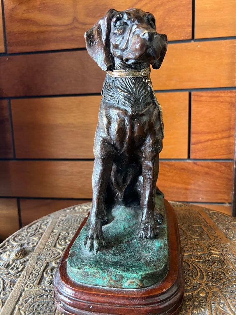 vintage ラブラドール　レトリバー　ブロンズ像