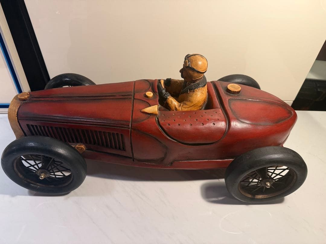 1920年代 ブガッティ風 レーシングカー 樹脂製模型 ヴィンテージ風 オブジェ