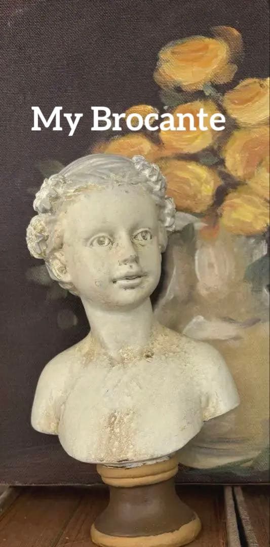 アンティーク雑貨 Classical Child Bust Statue.