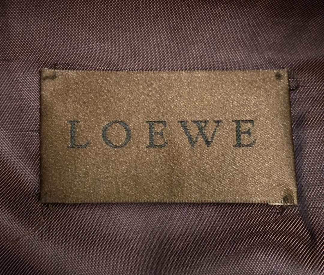 LOEWE ブラック レザー シングルライダース