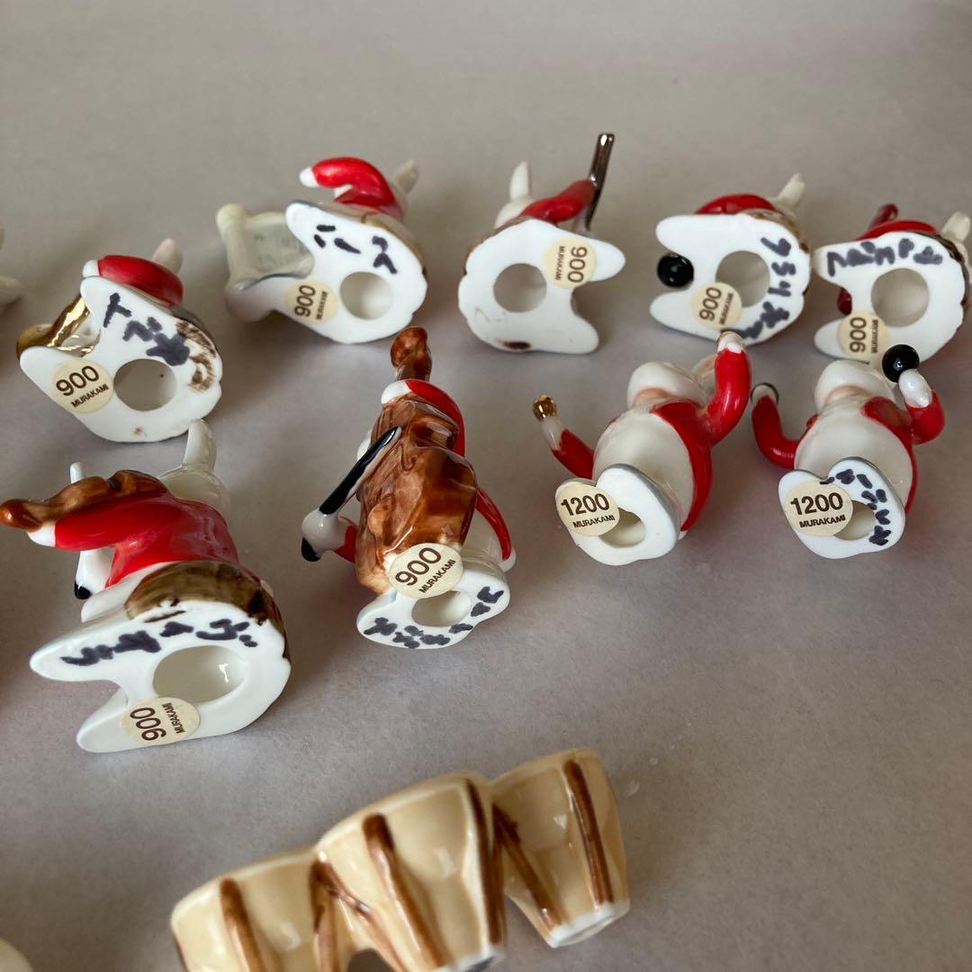 ウサギのオーケストラ　音楽を演奏するウサギの置物　アンティーク