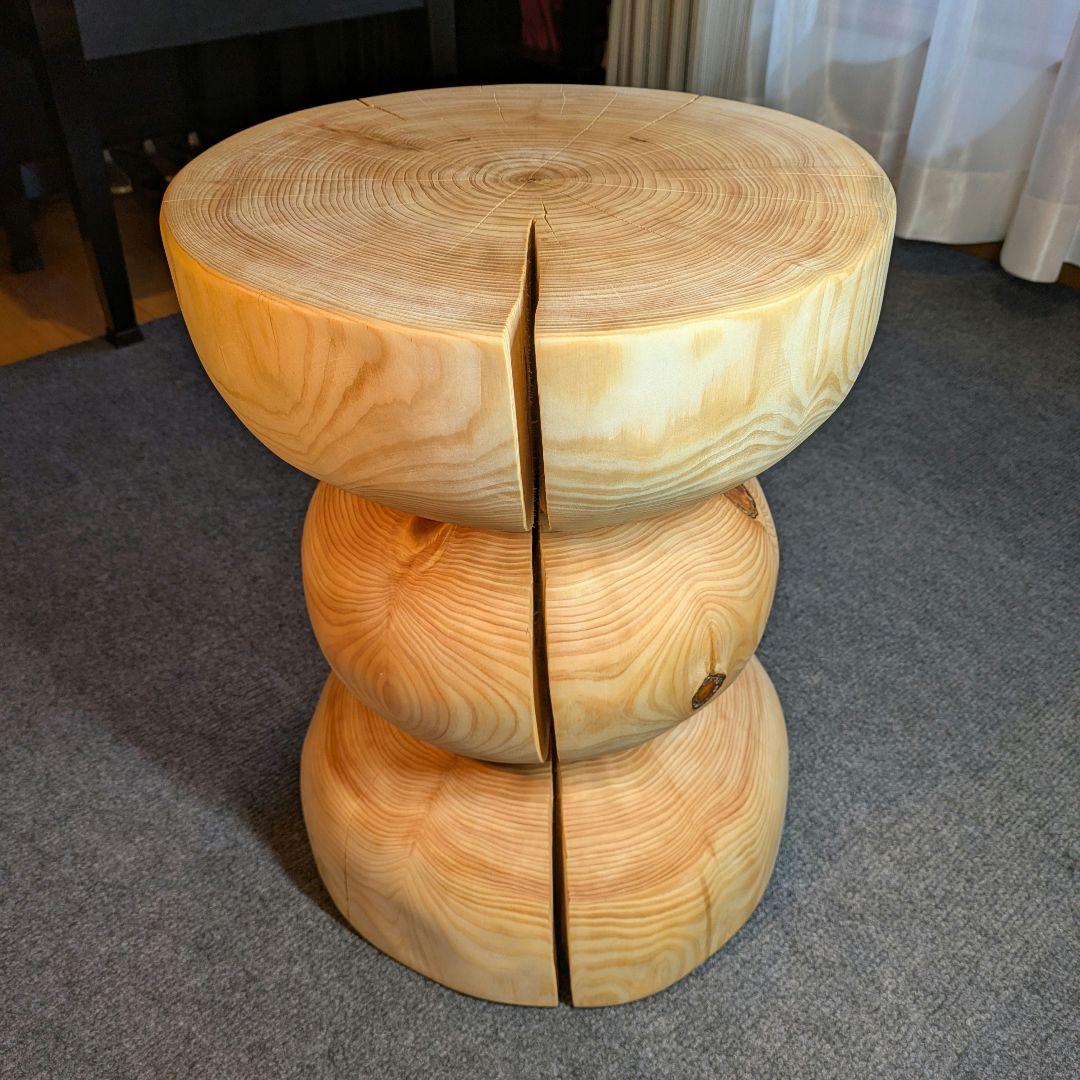 :)　檜　丸太　椅子　スツール　テーブル　高さ約44.5㎝