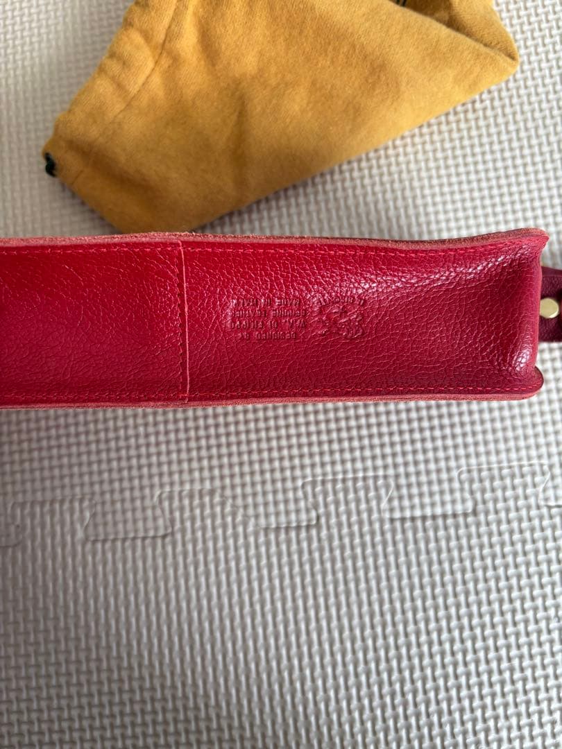 IL BISONTE 赤 レザー 筆箱