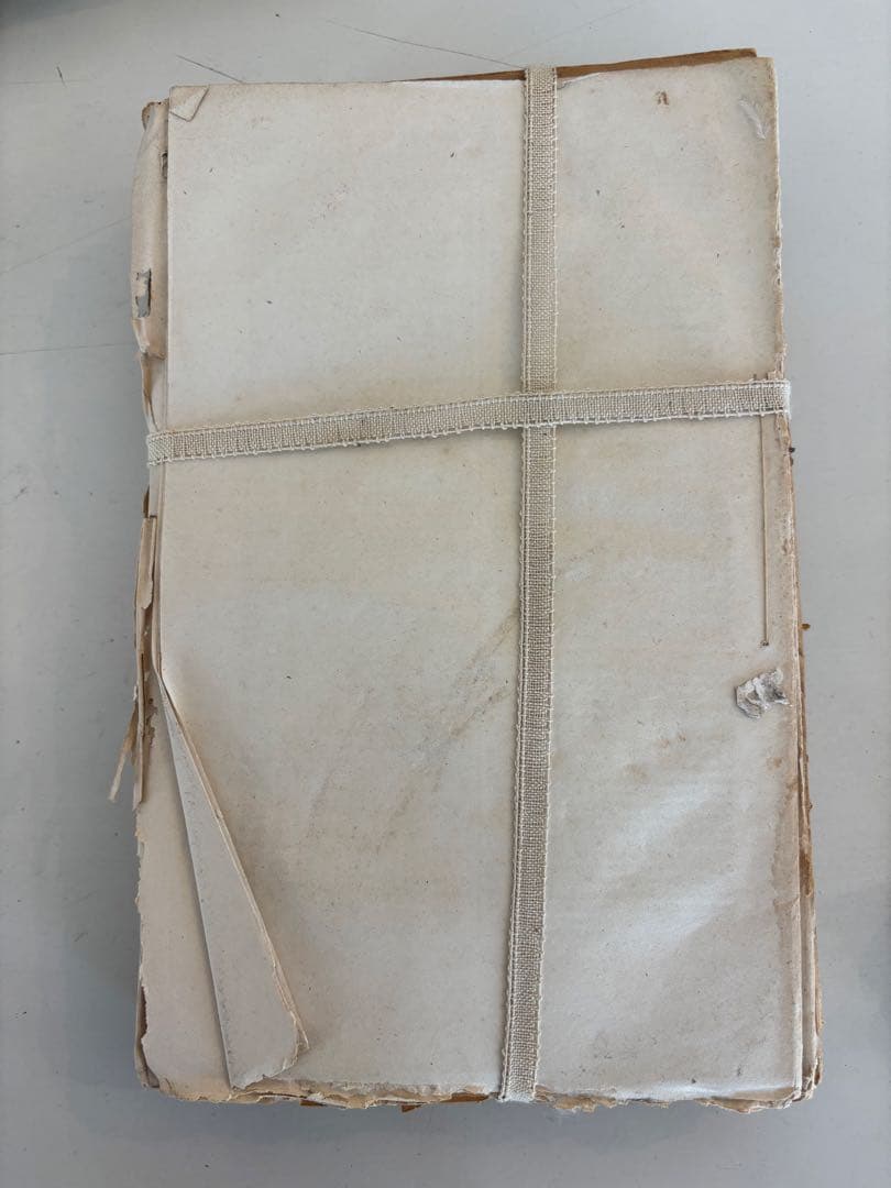 アンティーク雑貨 Old Paper & Wax Flower Set.