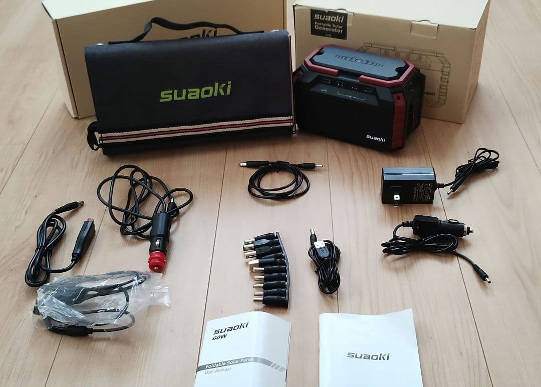 suaoki ポータブルソーラー発電機 S270 ソーラーパネル付