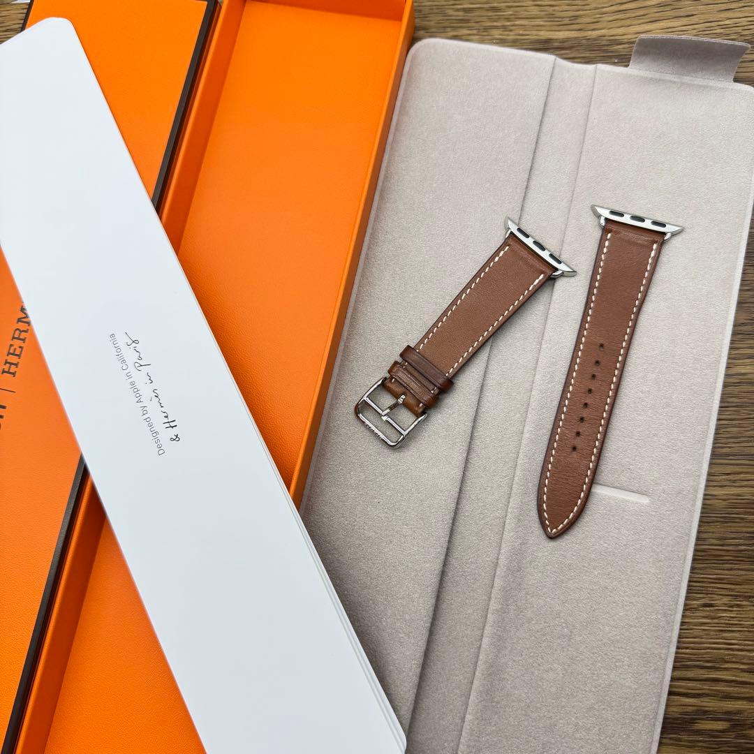 2534 ほぼ未使用　Apple Watch エルメス　ブラウン　レザーバンド
