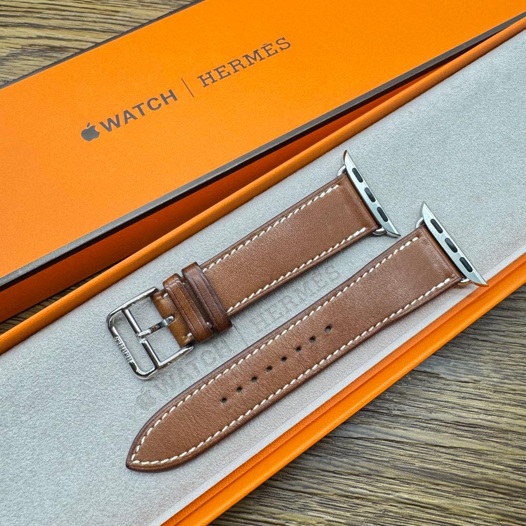 2534 ほぼ未使用　Apple Watch エルメス　ブラウン　レザーバンド
