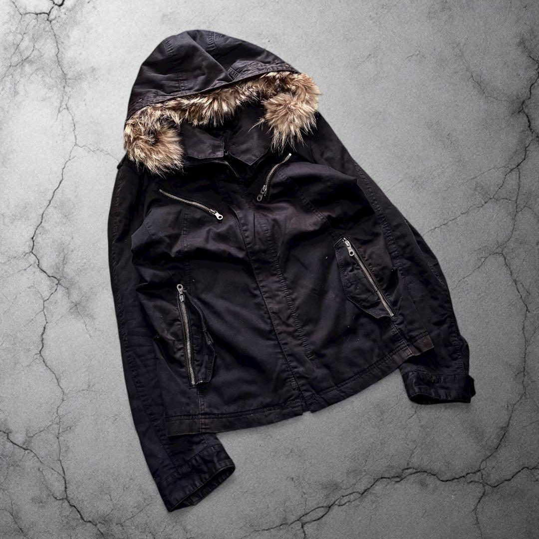 Rare Black Fur Jacket L.G.B風 archive 00s
