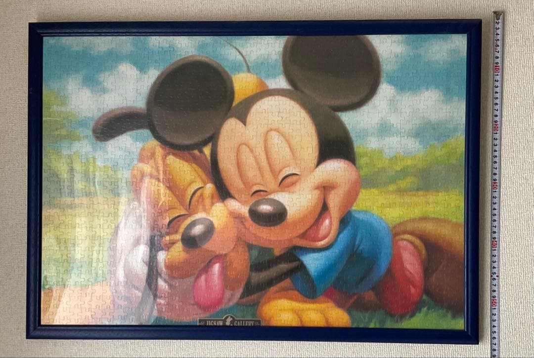 ジグソーパズル完成品　ディズニー　ミッキー&プルート　1000ピース　木枠入り