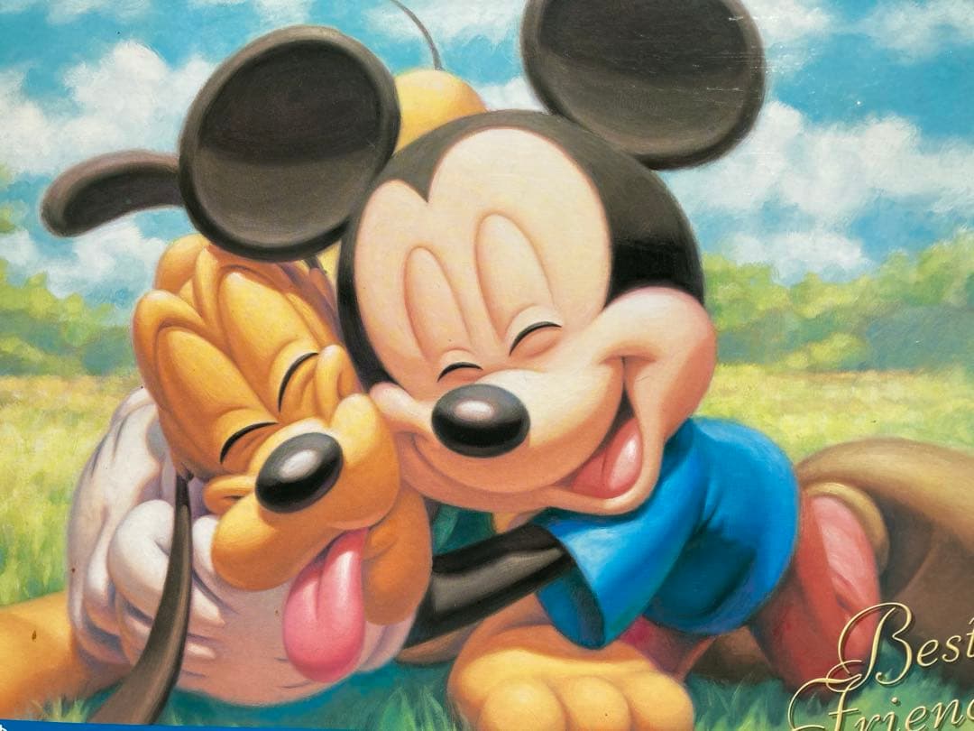 ジグソーパズル完成品　ディズニー　ミッキー&プルート　1000ピース　木枠入り