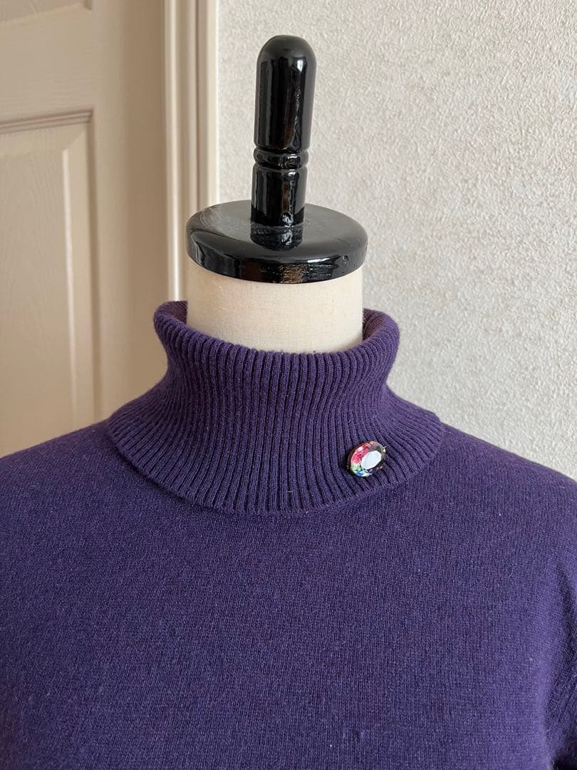 アイリスガラス★ブローチ★ビンテージ★大粒