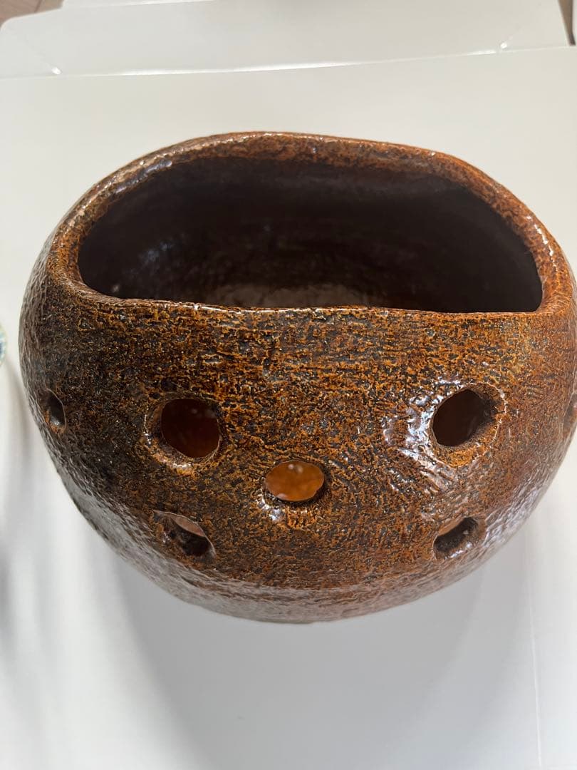 大樋焼　火鉢か茶道具