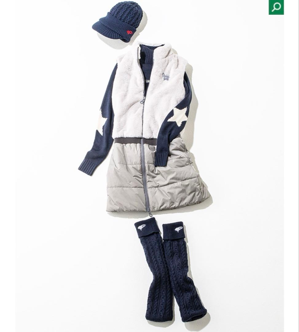 ビームスゴルフ　中綿ワンピース　ファーベスト　スカート レディース