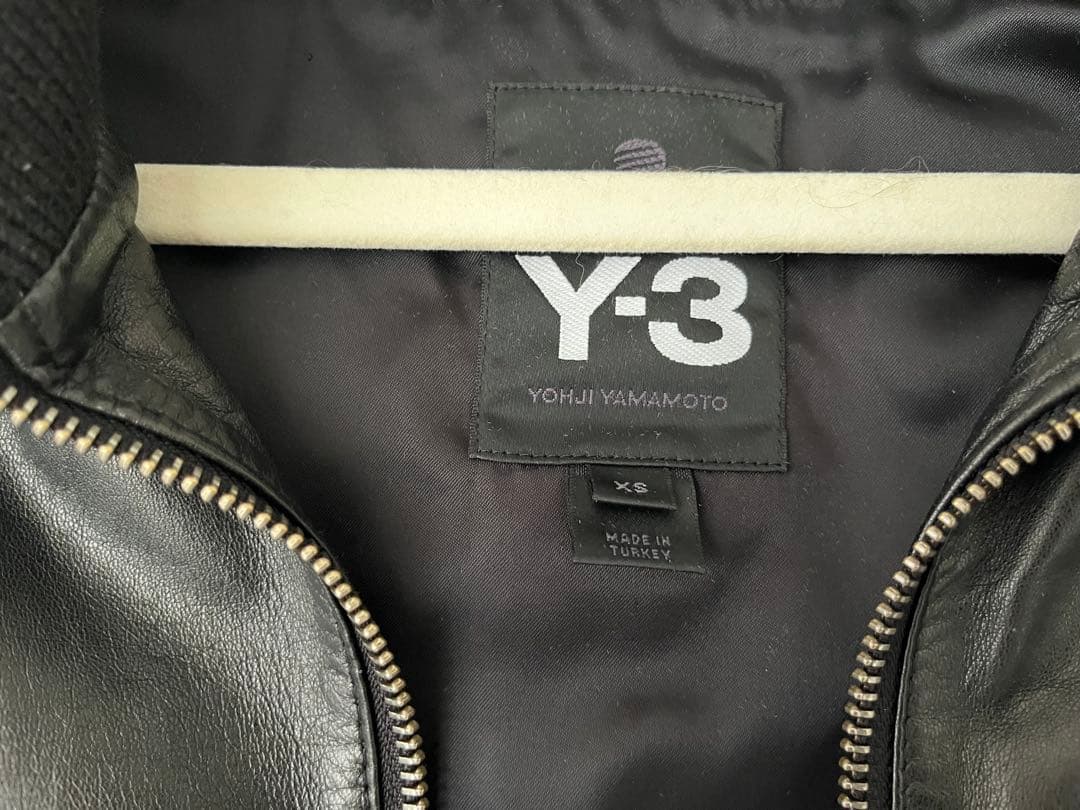 Y-3ヨウジヤマモト レザージャケットフード 美品ですが訳あり