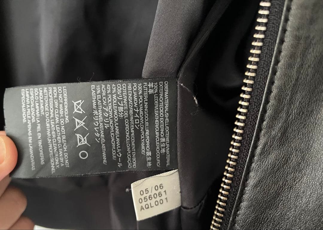 Y-3ヨウジヤマモト レザージャケットフード 美品ですが訳あり