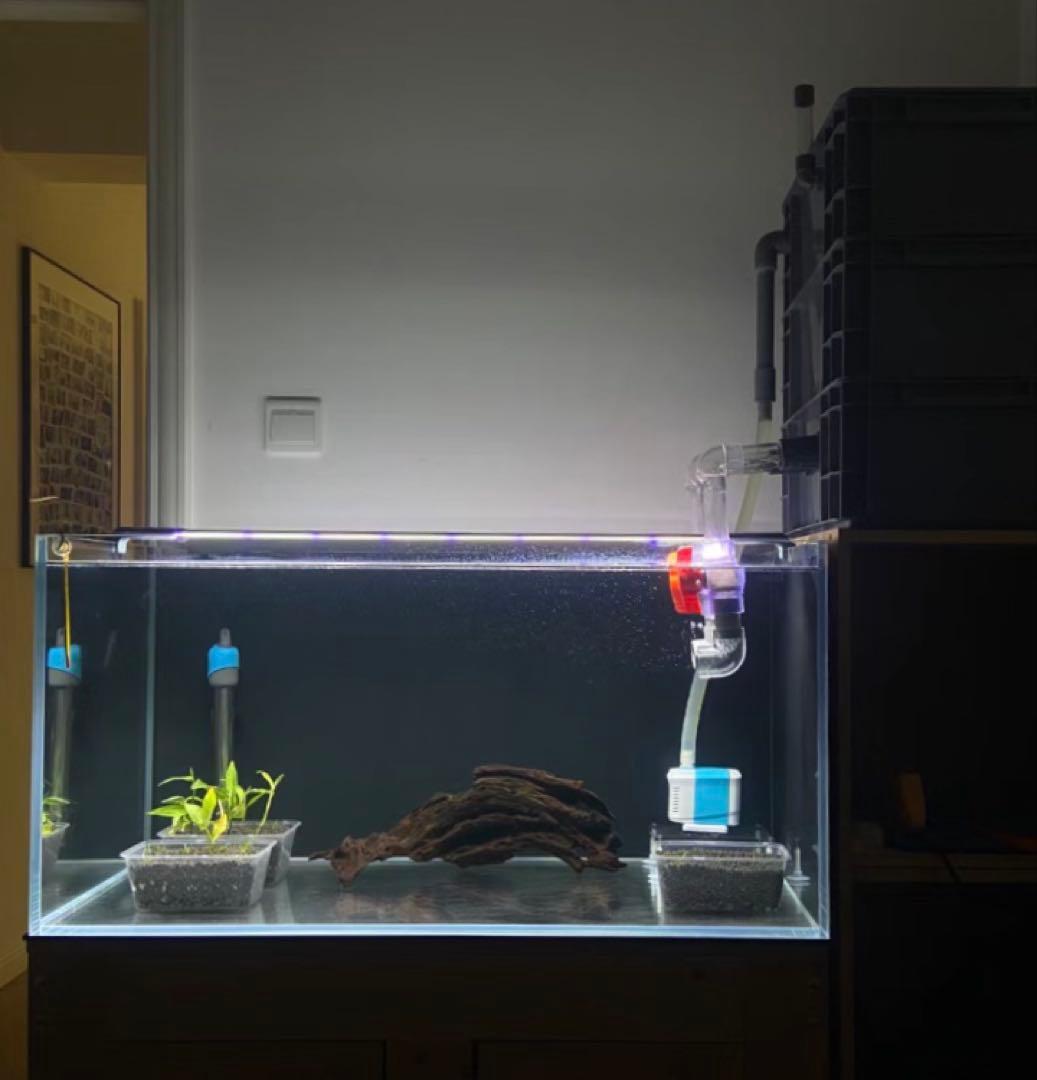 水槽池濾過器、1段階ろ材満タン付き三段式万能濾池大型水槽濾過層フィルター送料込み