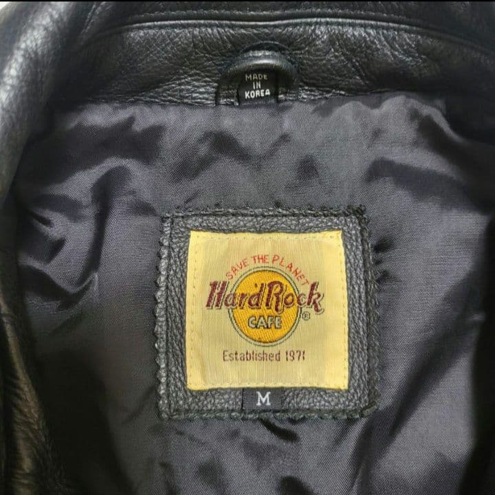 18900□Hard Rock CAFE レザージャケット 牛革 bc11yt