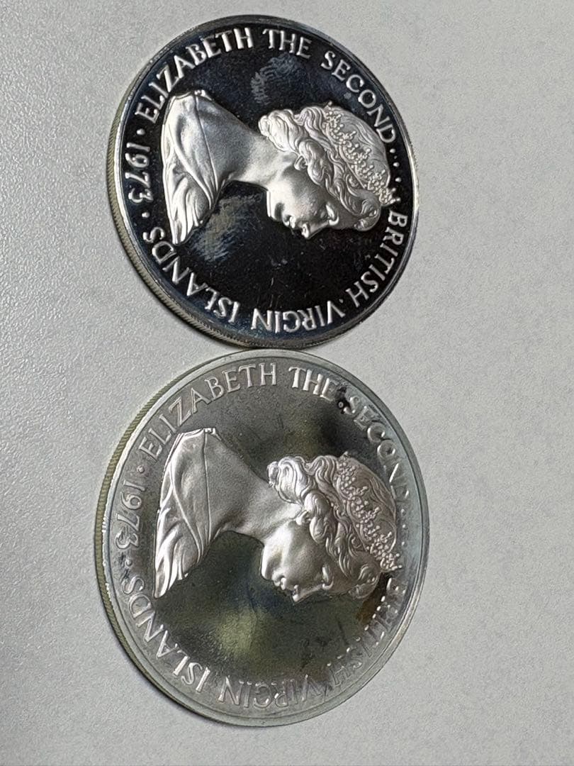 【銀貨保証】ヴァージン諸島 プルーフ貨幣セット 1ドル銀貨　2枚まとめて