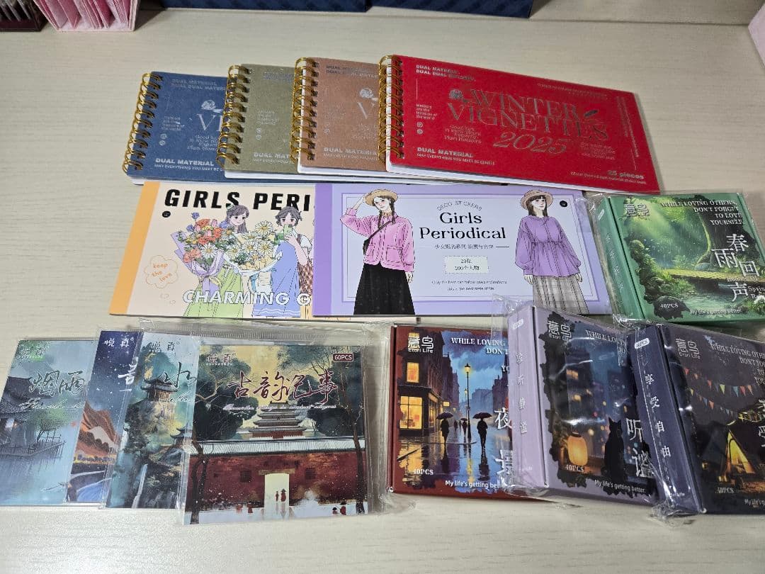 海外マステ　コラージュ素材　PETシール　装飾　風景　人物　まとめ売り