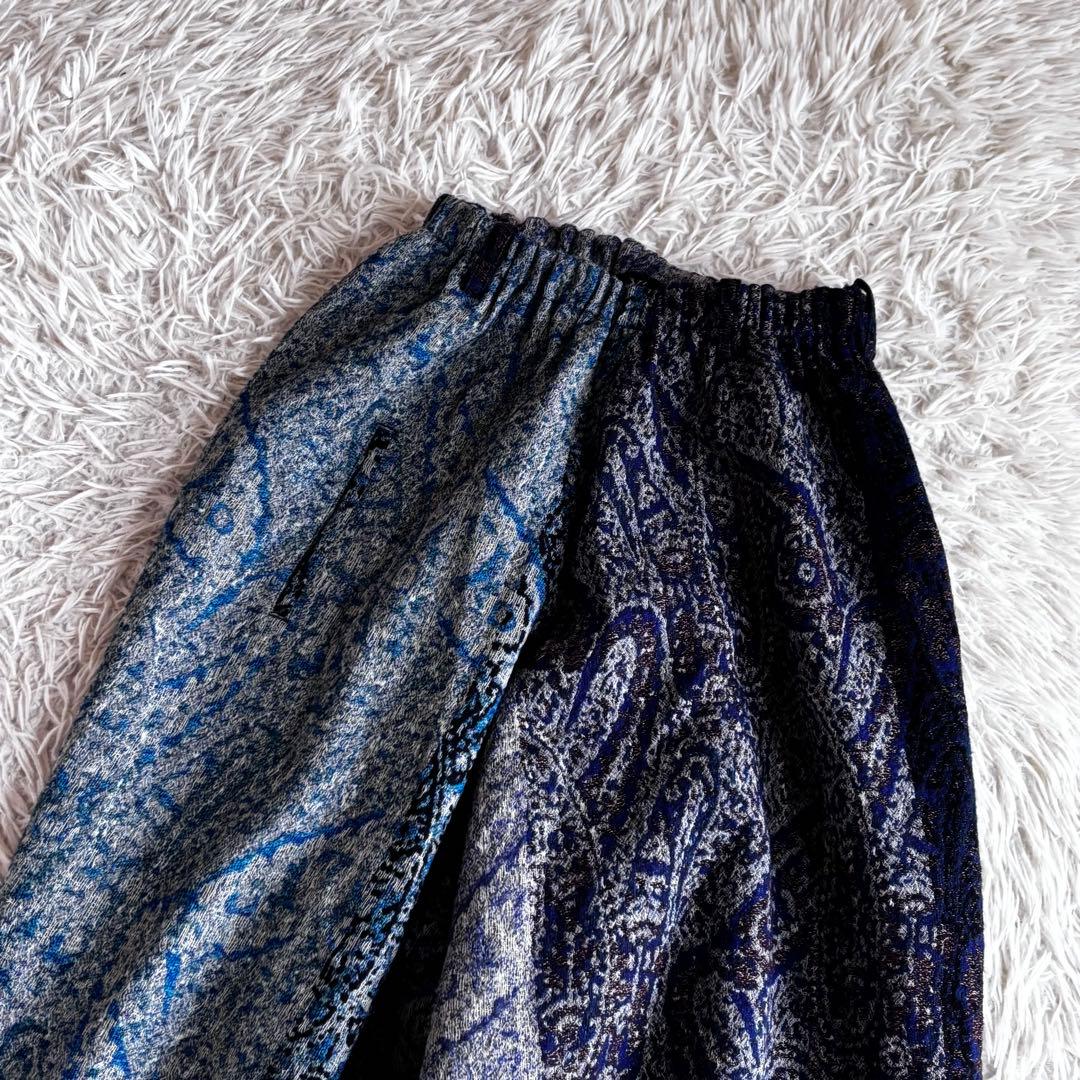 ワイズ ペイズリー ジャガード ワイドパンツ ガウチョ スカーチョ レア 希少