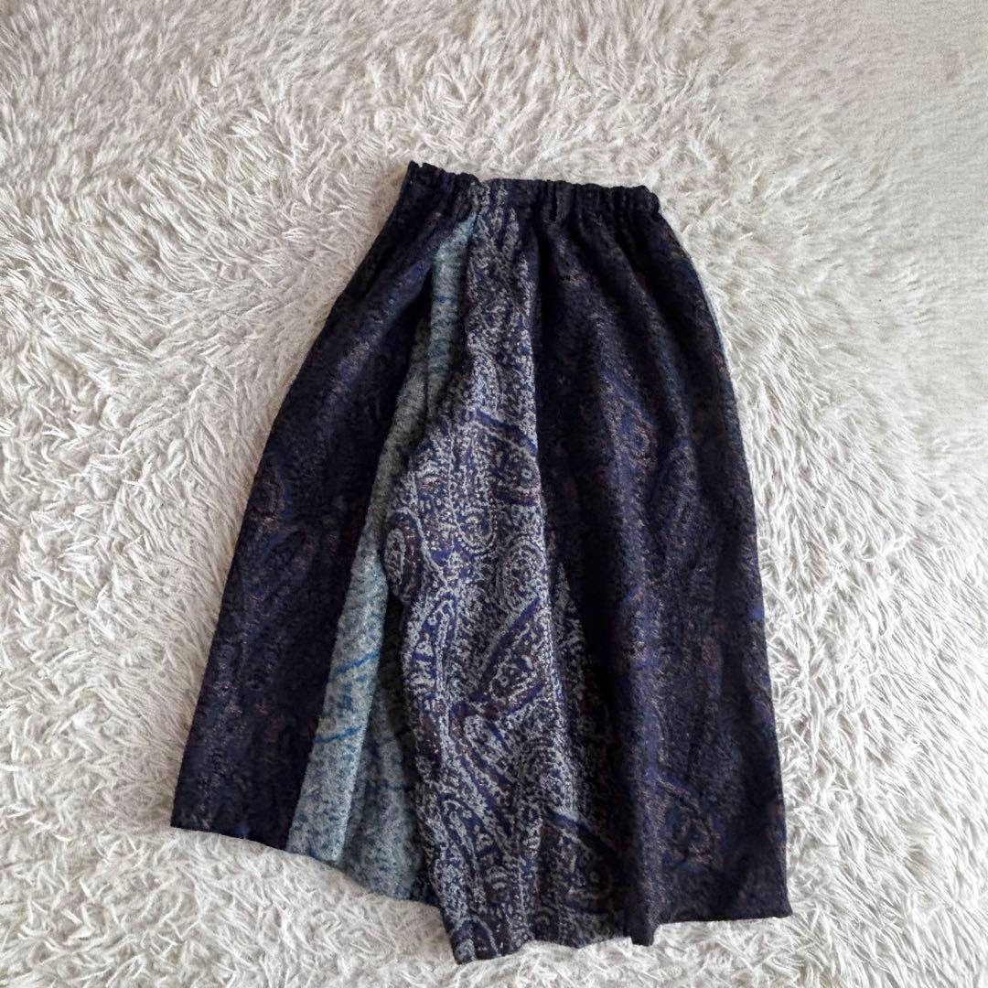 ワイズ ペイズリー ジャガード ワイドパンツ ガウチョ スカーチョ レア 希少